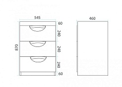 Misty Мебель для ванной Куба 60, 3 ящика R – фотография-7